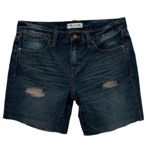Madewell Cutoff Boyjean Shorts Raw Hem Size 27